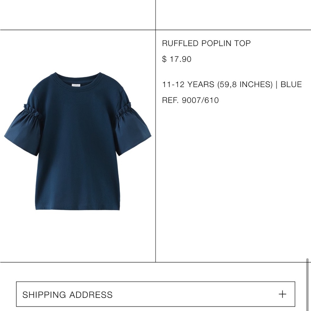 New with tag Zara girls top
